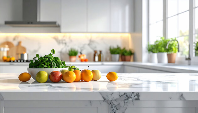 Modern Kitchen with Fresh Produce