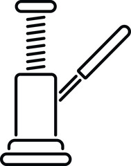 Car jack icon providing automotive lifting service for maintenance and repair