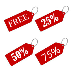 Colorful Offer Tags Vector Set &ndash; Discount Labels, Sale Badges, Price Tags, Promo Stickers Illustration