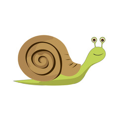 Cute Snail Illustration &ndash; Colorful Cartoon Snail Artwork for Nature and Kids Themes