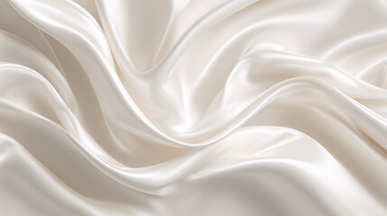 Obraz premium Soft folded white silk forming a luxurious abstract New Year shape.