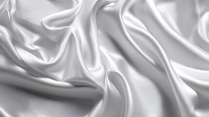 Obraz premium Soft folded white silk forming a luxurious abstract New Year shape.