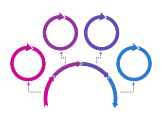 Infographic 4 process and icons business concept.