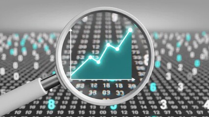 Magnifying finance data with abstract graph overlay - Powered by Adobe