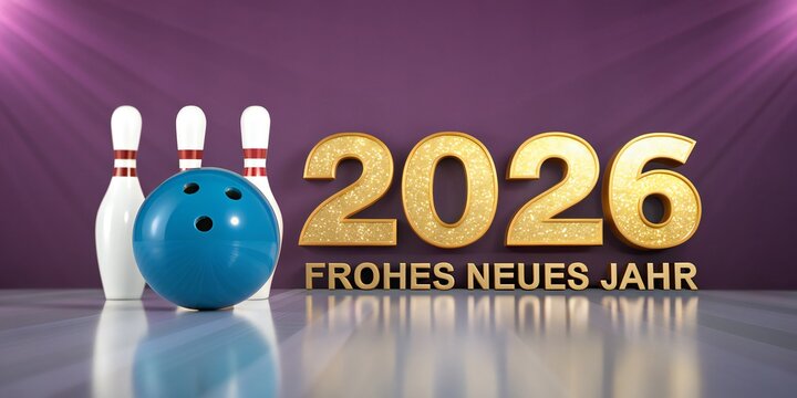 Bowling 2026 New Year Celebration frohes neues jahr