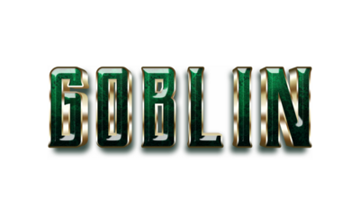 Goblin text on transparent background