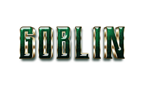 Goblin text on transparent background - Powered by Adobe