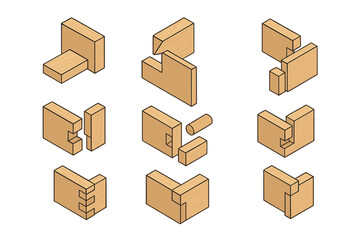 Wood joinery techniques showcasing various types of joints for woodworking projects