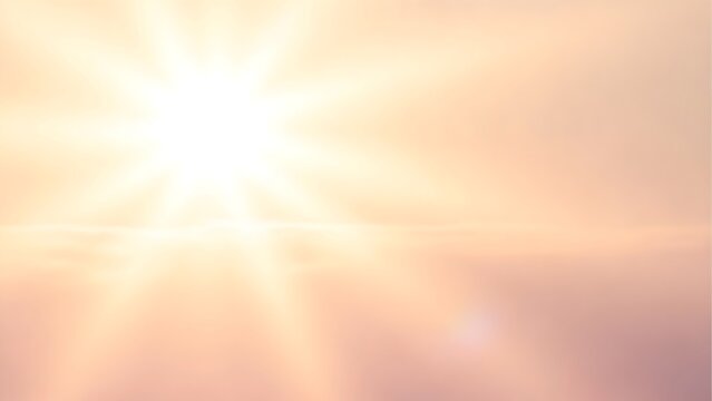 Bright sun flare effect background image for summer sunshine and light photography with golden hour glow 100