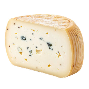 White, crumbly bryndza cheeseisolated on white background perfect for showcasing dairy products, cooking ingredients, and ethnic foods
