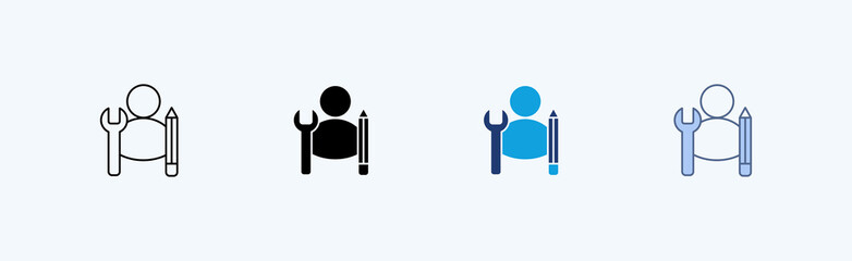 Obraz premium Service Design Multiple Icon Illustration Vector