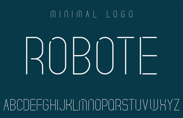 Modern Minimal Alphabet Letter Logo Font, Typography Minimal Stylish Font, Vector Illustration,