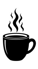 Cup of coffee with steam