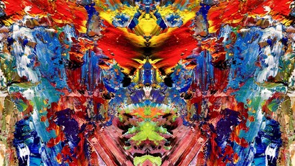 Abstract art background . Hand painting artwork on canvas .