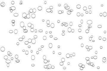 Scattered water drop outline pattern on white background illustration