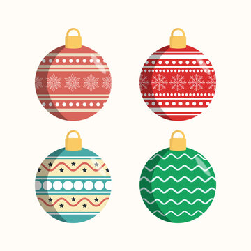 Christmas Pattern Ball Ornaments Collection