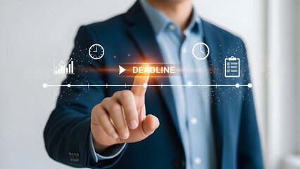 Meet deadlines successfully with a visual timeline presented by a professional, enhance productivity and achieve goals effectively with a clear, modern deadline management plan