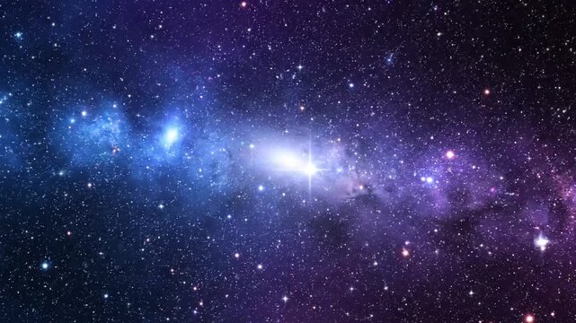 Starry expanse with radiant celestial glow