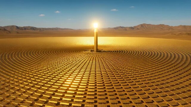 Solar Power Plant: Witness the grandeur of a solar power plant, basking under the radiant sun, harnessing the boundless energy for a sustainable future.
