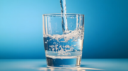 water pouring into glass