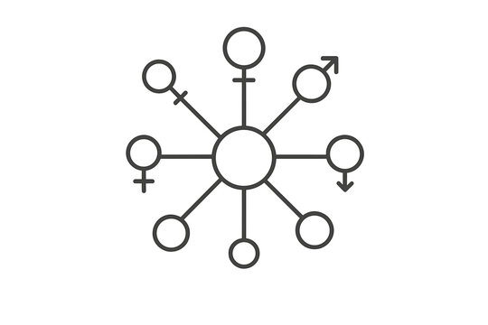 Symbols representing gender diversity and inclusion in modern society