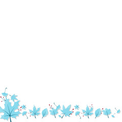 Winter Leaf and Berries Border Decoration