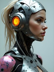 the girl in a helmet