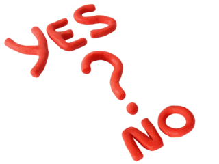 Yes and no icon isolated