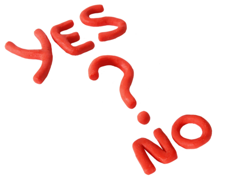 Yes and no icon isolated