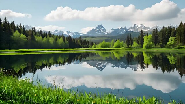 Beautiful pictures of lakes and forests [4K time-lapse]