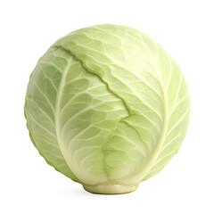 Obraz premium Green cabbage head cutout on transparent background