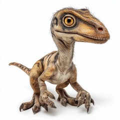 Obraz premium Juvenile Velociraptor mongoliensis Close-up Portrait on White