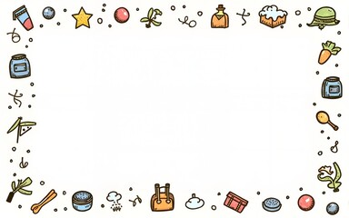 Hand-drawn Pattern of Fun and Playful Icons for Celebrating Father's Day and Outdoor Activities. High quality