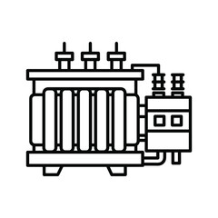 Electrical Power Transformer Outline Icon