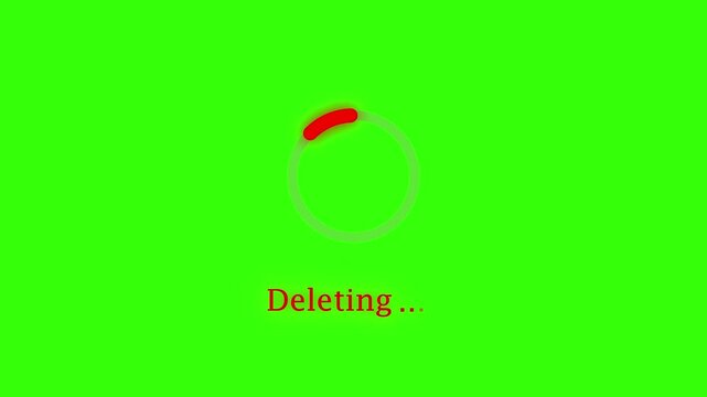 Abstract Deleting Circular Progress Loading Bar  animation from ompleted. Analyzing Circular Progress Bar completed Technological HUD Progress Bar green background  4k  animation 