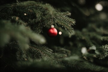 christmas ball red from a christmas tree