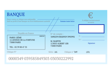 Chèque de banque - illustration