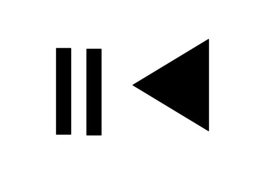icone bouton video ou audio marche et arr&ecirc;te 