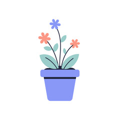 Obraz premium Blooming beauty vibrant blossom a cheerful potted plant for minimal design enthusiasts