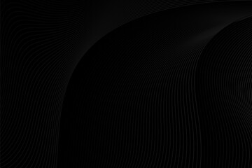 Black wavy lines abstract background minimal subtle pattern texture