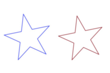 Obraz premium Neon Outline Stars