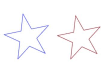 Neon Outline Stars