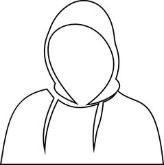 Hoodies Icon represents casual fashion, comfort wear, and modern style in a clean, minimal, and professional design. This black symbol captures the essence of winter clothing, and trendy urban wear.