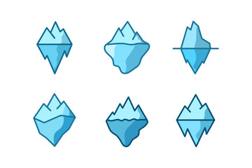 Iceberg icon illustration