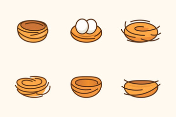 Nest icon set  illustration