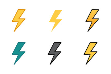 Lighting bolts icon illustration
