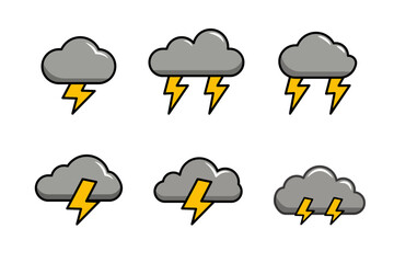 Thunderstorm icon illustration