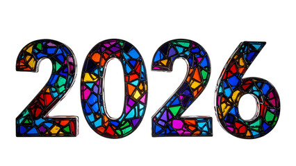 Artistic glass-shard composition forming 2026.