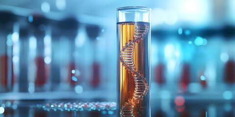 Double helix DNA molecules in test tube