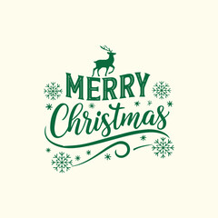 Fototapeta premium Snowflake Christmas Typography